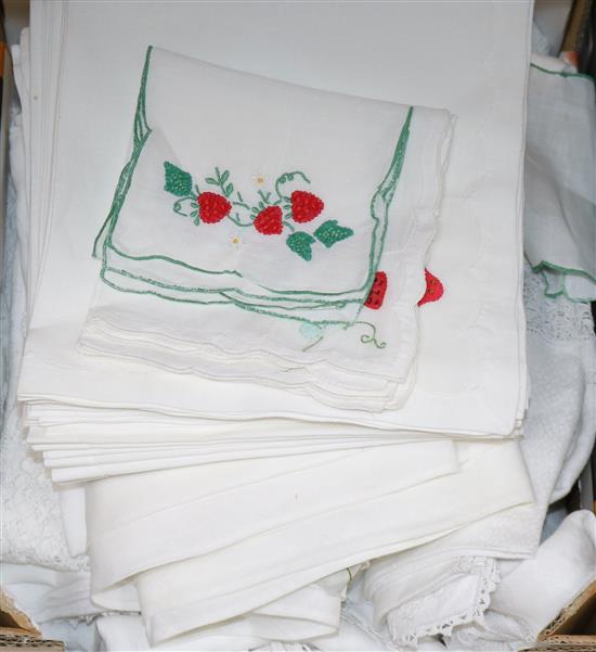 A group of table linen (Ex. Count John de Bendera)